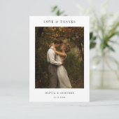 Rustic Modern Boho Budget Foto Huwelijk Liefde en Bedankkaart (Staand voorkant)