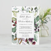 Rustic Modern Botanical Greenery Vrijgezellenfeest Kaart (Staand voorkant)