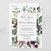 Rustic Modern Botanical Greenery Vrijgezellenfeest Kaart (Voorkant / Achterkant)