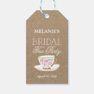 Rustic Modern Bridal Tea VRIJGEZELLENFEEST Cadeaulabel