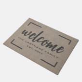 Rustic Modern Burlap - Het Onthaal van het Manuscr Deurmat (Schuin)