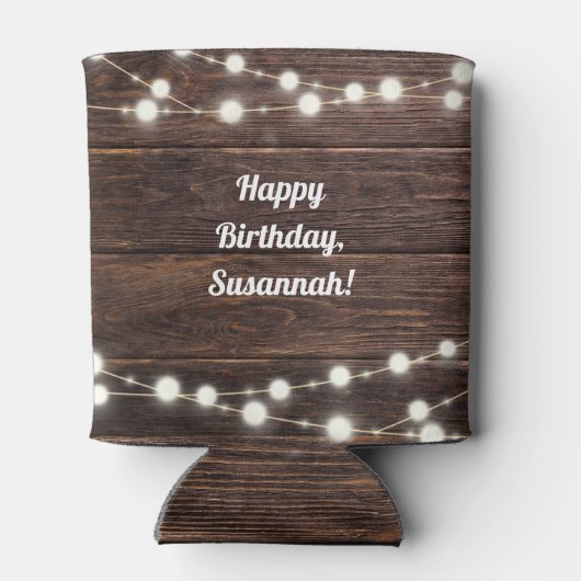 Rustic Modern Custom Photo 50th Birthday Stijlvol Blikjeskoeler (Achterkant)