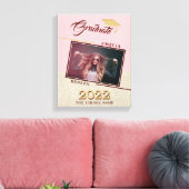 Rustic Modern Dusty Pink Afstudeerder Foto Afstude Canvas Afdruk (Insitu (Woonkamer))
