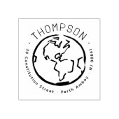 Rustic Modern Earth Americas Return Address Rubberstempel (Afrduk)