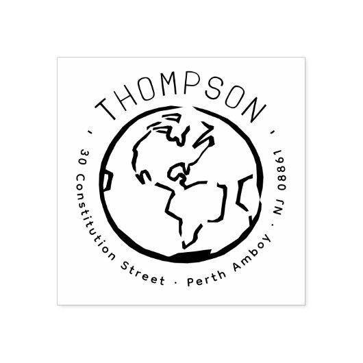 Rustic Modern Earth Americas Return Address Rubberstempel (Afrduk)