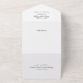 Rustic Modern Elegant Stylish Photo RSVP Wedding All In One Uitnodiging (Buitenkant)