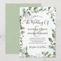 Rustic Modern Eucalyptus Green Wedding
