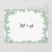 Rustic Modern Eucalyptus Greenery Wedding Informatiekaartje (Achterkant)