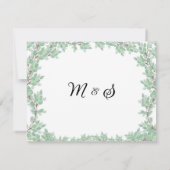 Rustic Modern Eucalyptus Greenery Wedding RSVP Kaartje (Achterkant)