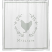 Rustic Modern Farmhouse Shower Curtain met naam Douchegordijn (Voorkant)