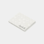 Rustic Modern Farmhouse Tegel Pattern Add Jouw naa Post-it® Notes (Schuin)