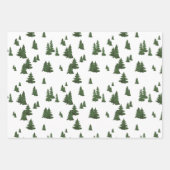 Rustic Modern Faux Gold en Green Pine Tree Forest Inpakpapier Vel (Voorkant 3)