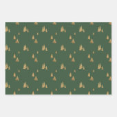 Rustic Modern Faux Gold en Green Pine Tree Forest Inpakpapier Vel (Voorkant 2)