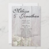 Rustic Modern Floral Wedding Ceremony Program V2 Kaart (Voorkant)