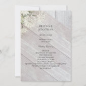 Rustic Modern Floral Wedding Ceremony Program V3 Kaart (Voorkant)