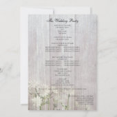 Rustic Modern Floral Wedding Ceremony Program V3 Kaart (Achterkant)