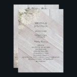 Rustic Modern Floral Wedding Ceremony Program V3 Kaart<br><div class="desc">Weddenceremonie rustic floral wood programcard. Op zoek naar een plattelands- of landtrouwprogramma? Bekijk dit programma voor de huwelijksceremonie en de bijtende uitnodigingssuite.</div>