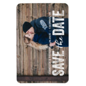Rustic Modern | Foto Save the Date Magnet Magneet (Verticaal)