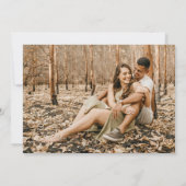 Rustic Modern Foto van Engaged Party Kaart (Achterkant)