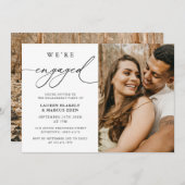 Rustic Modern Foto van Engaged Party Kaart (Voorkant / Achterkant)