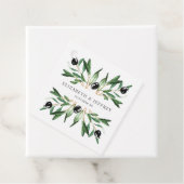 Rustic Modern Geometric Olive Branches Wedding Bedankjes Labels (In situ)