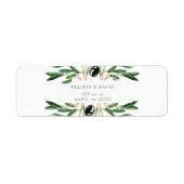 Rustic Modern Geometric Olive Branches Wedding Etiket (Voorkant)