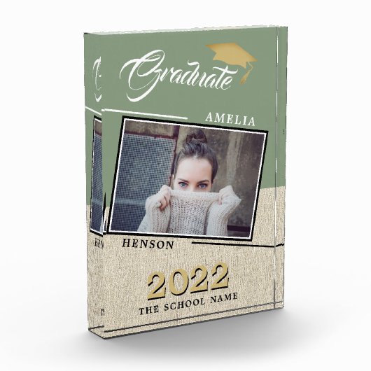 Rustic Modern Green Afstuderen Afstuderen Fotoblokken (Links)