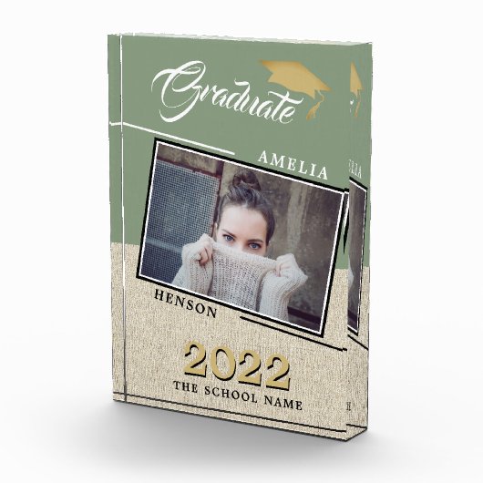 Rustic Modern Green Afstuderen Afstuderen Fotoblokken (Rechts)