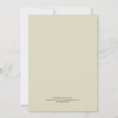 Rustic Modern Green Leaves Wedding Kaart (Achterkant)