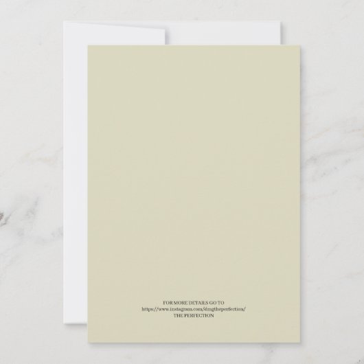 Rustic Modern Green Leaves Wedding Kaart (Achterkant)