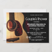 Rustic Modern Guitar Musical Couple's Shower Kaart (Voorkant)
