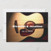 Rustic Modern Guitar Musical Rehearsal Dinner Kaart (Achterkant)