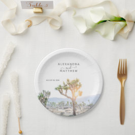 Rustic Modern Joshua Tree Boho Wedding Papieren Bordje