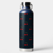 Rustic Modern Kersen Patronen Waterfles (Achterkant)