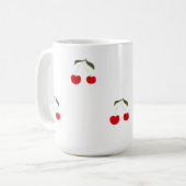 Rustic Modern Kersen Patronen Waterfles Koffiemok (Voorkant links)