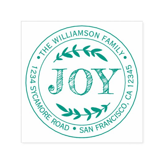 Rustic modern kerstfeest met retourzending  zelfinktende stempel (Design)