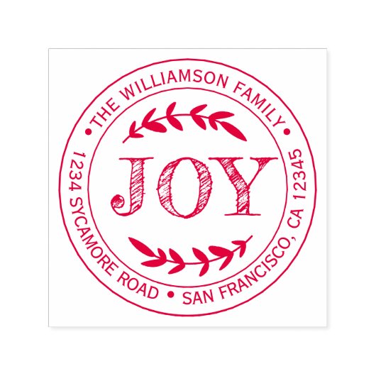 Rustic modern kerstfeest met retourzending  zelfinktende stempel (Design)