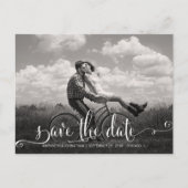 Rustic Modern Kraft Save the Date Photo Briefkaart (Voorkant)
