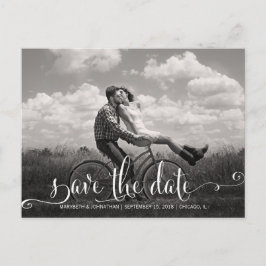 Rustic Modern Kraft Save the Date Photo Briefkaart