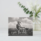 Rustic Modern Kraft Save the Date Photo Briefkaart (Staand voorkant)