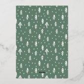 Rustic Modern Merry 3-foto Folie Feestdagenkaart (Achterkant)