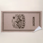 Rustic Modern Mountain Custom Beach Towel Strandlaken (Voorkant)