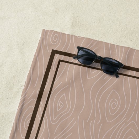 Rustic Modern Mountain Custom Beach Towel Strandlaken (In situ)