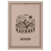 Rustic Modern Mountain Custom  Klembord (Achterkant)