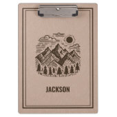 Rustic Modern Mountain Custom  Klembord (Voorkant)