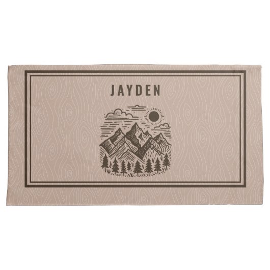 Rustic Modern Mountain Custom Kussensloop (Voorkant-Rechts)