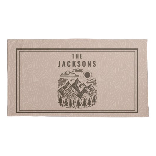 Rustic Modern Mountain Custom Kussensloop (Achterkant-Links)