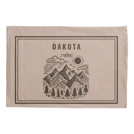 Rustic Modern Mountain Custom Kussensloop (Achterkant)