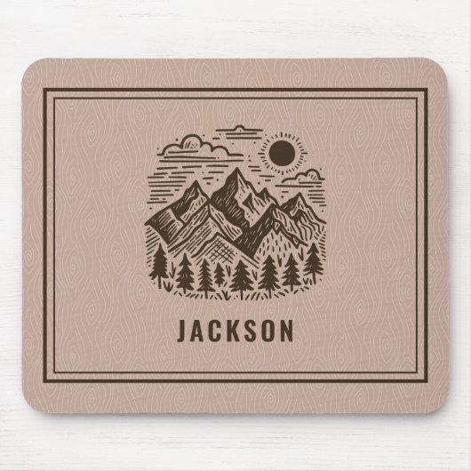 Rustic Modern Mountain Custom Muismat (Voorkant)