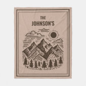 Rustic Modern Mountains Custom Fleece Deken (Voorkant)